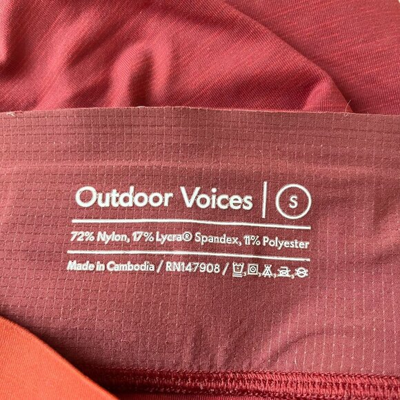 Outdoor Voices Orange Colorblock TechSweat Zoom Leggings Workout - Size Small - Picture 4 of 8